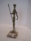 Brass Don Quixote Sculpture on Marble Base