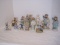 Lot - Misc. Porcelain Figurines Love Lifted Me Precious Moments, Boy/Girl w/ Goose