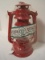 Double Rings Red #225 Oil Lantern w/ Handle & Glass Shade