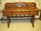 Link-Taylor Colonial Pine American Traditional Trestle Writing Desk w/ Spindle Accent