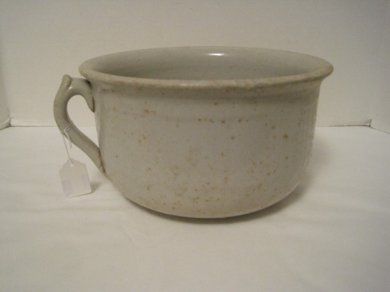 Early Handled Chamber Pot w/ Embellished Design