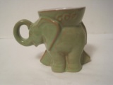 Vintage Frankoma Pottery 1981 Reagan/Bush GOP Elephant Figural Cup