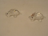 Pair - Swarovski Crystal Small Turtle Figurines