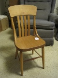 Vintage Maple Slat Back Child's Chair