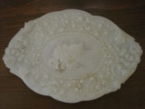 Fostoria Jenny Lind Milk Glass Oval Pin Tray Circa 1955-1965 Center Cameo