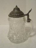 BMF W. Germany Crystal Stein w/ Hinged Lid