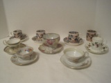 Lot - 8 Demitasse Cups/Saucers Royal Worchester Bacchanal, 3 Wedgwood Etruria Aynsley, Etc.