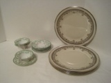 Lot - 4 Lenox China Lace Point Pattern Dinner Plates 10 5/8