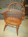 S. Bent & Brothers Inc. Cherry Windsor Back Arm Chair