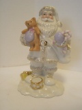 Lenox China Santa Claus Holding Teddy Bear & Gift Bag Figurine Hand Crafted
