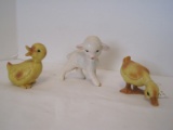 Lot - Lefton Ceramic Lamp & 2 Duckling Figurines