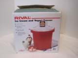 Rival Ice Cream & Yogurt Freezer 4qt. Electric Home Made Quick & Easy