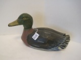 Carved Wooden Duck Figure Hand Painted