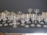 30 Pieces - Crystal Stemware Water Goblets, Iced Tea & Sherbets