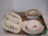 Lot - Misc. Dinnerware Plates/Serving Pierces