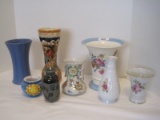 Lot - Porcelain/Ceramic Vases Floral & Other Designs