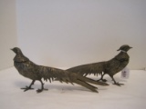 Pair - Brass Pheasant Figures