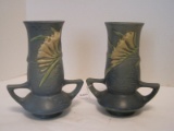 Pair - Roseville Pottery Freesia Pattern 7