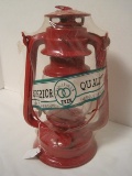 Double Rings Red #225 Oil Lantern w/ Handle & Glass Shade