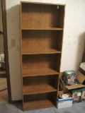 Wood Grain Finish Book Case w/ Adjustable Shelves