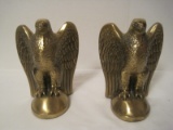 Pair - P.M. Craftsman Figural Federal Eagle Brass Bookends