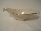 Lenox China Acanthus Leaf Form Bon-Bon/Mint Dish w/ Gold Trim