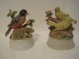 Milano Porcelain Sculpture Robin Bird Music Box by Eda Mann 5 3/4