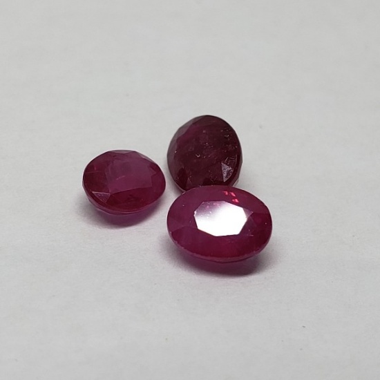 Natural Rubies, Oval, Assorted Sizes