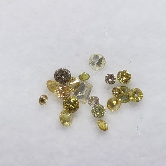 Genuine Yellow Diamonds, Round Cut