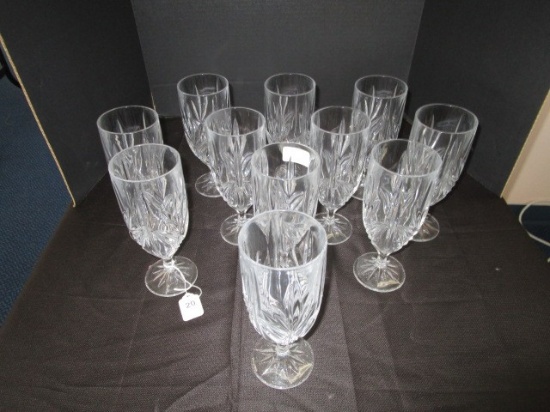 Shannon Ice Tea Dublin Pattern Glasses 11, 7 3/4" H Lead Crystal Glass Godinger