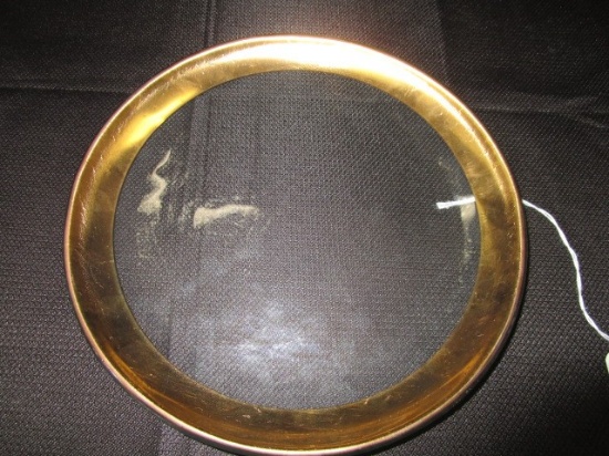 Annieglass Roman Plate 24kt Gold Flake Rim