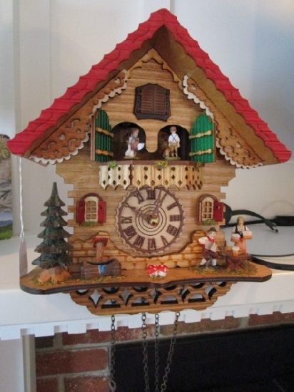 Wooden Wall Mounted German Style Cuckoo Clock