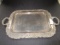 Berry/Leaf Trim Serving Silverplate Tray Ornate Base by Crescent Silversmirths 23