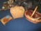 Lot - Wicker Baskets, Lattice Design, Wicker/Woven Picnic Basket, Etc.