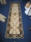 Floral/Persian Cream/Black Saw-Tooth Rim Style Runner