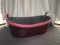 Red Sequin Fabric Basket Oval w/ Handles