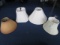 Lot - 4 Lamp Shades, 3 Cream, 1 Brown