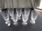 7 Lenox USA Crystal Glass Goblets Diamond Cut Pattern