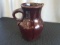 Primitive Pottery Stoneware Large Brown Pitcher 10