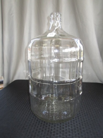 Large Square-Cut Coin Glass Bottle
