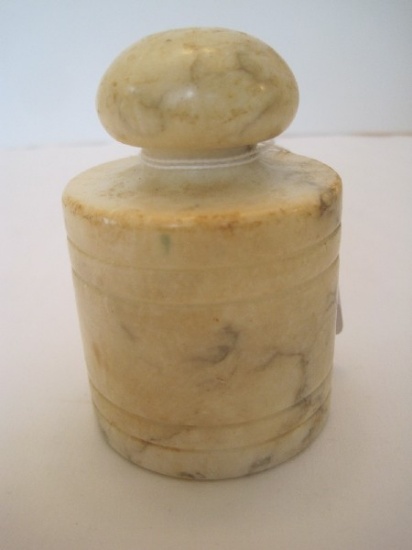 Marble Cylinder Paperweight w/ Round Finial