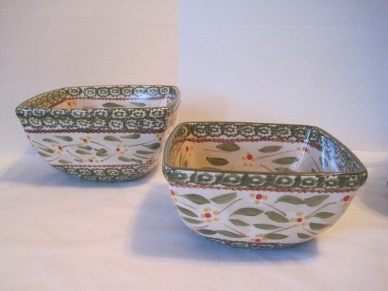 2 Temp-Tations Old World Flower/Foliage Design Ovenware