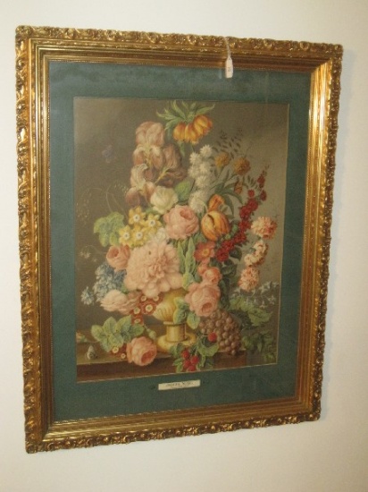 Botanical Still Life Floral Arrangement in Urn by Joseph Nigg