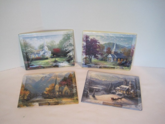 Set - 4 Thomas Kinkade Faith For All Season Series Bradford Exchange