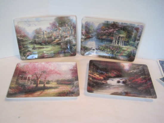 Set - 4 Thomas Kinkade Bradford Exchange Natures Retreats Series