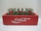 24 Green Glass Coca-Cola Coke 6 1/2fl.oz. Drink Bottles w/ 8 Bottle Carrier