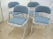 Set -  Collins International Co. LTD Gray Metal Folding Chairs w/ Padded Upholstery Back/Seat