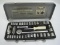 38 Piece - Socket Wrench Set Triple Chrome Plated Drop Forge Steel in Metal Case