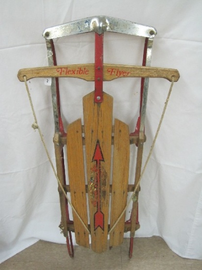 Vintage Flexible Flyer Model Winter Products Wood/Metal Frame Sled