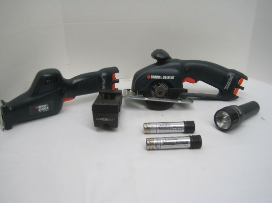 Lot - Black & Decker Versa Pak Interchangeable Battery System Cordless Reciprocating Saw